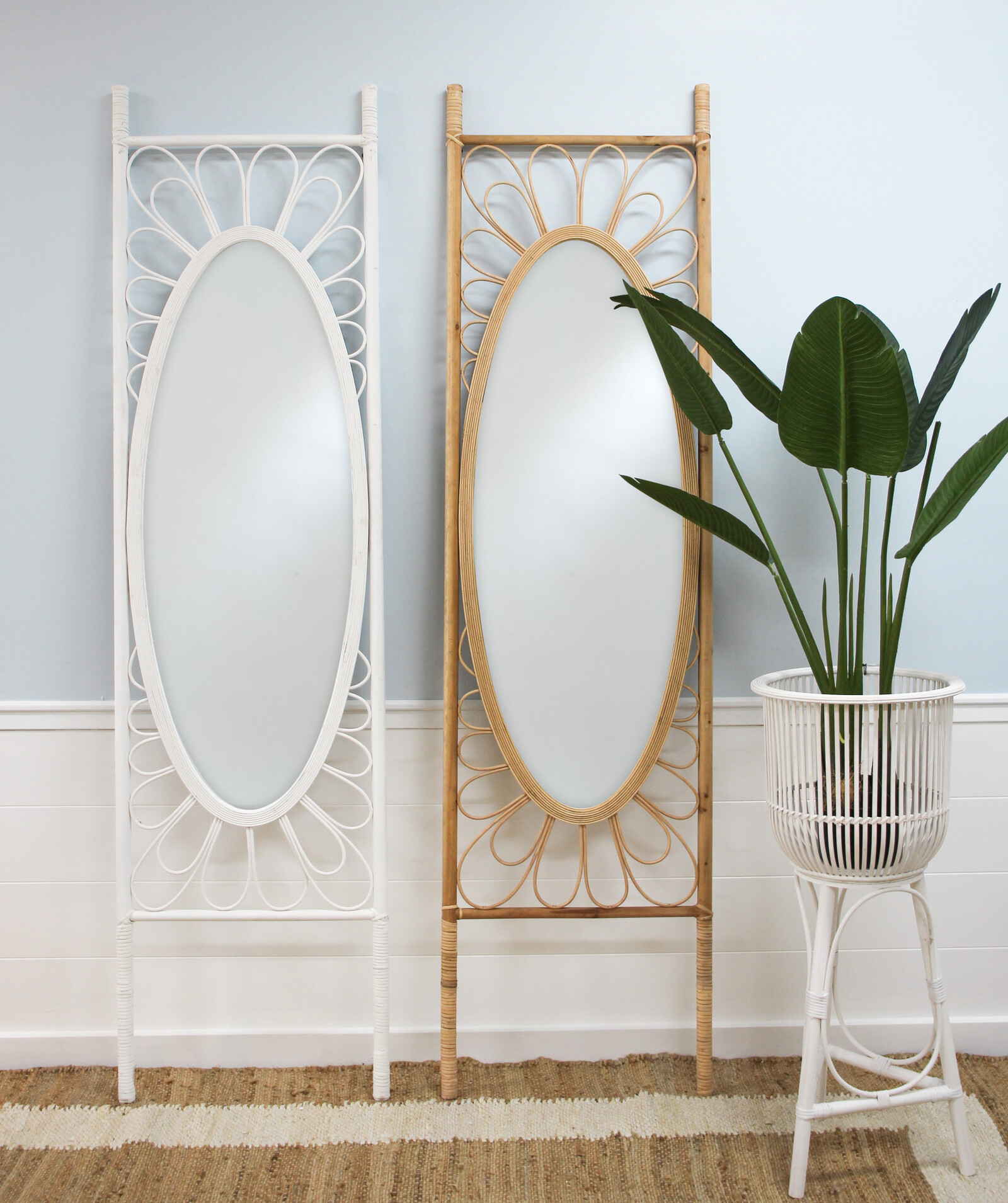 White Floor Mirror: Reflection Of Elegance